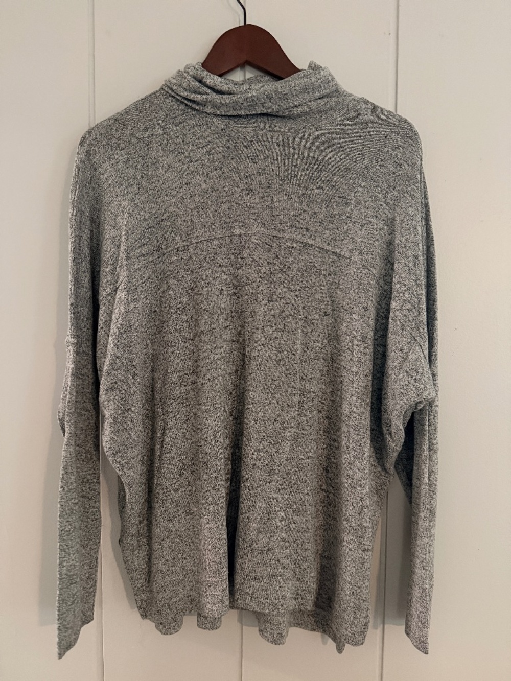 Aerie Gray Oversized Cowl Neck Tunic Top Dolman Long Sleeve